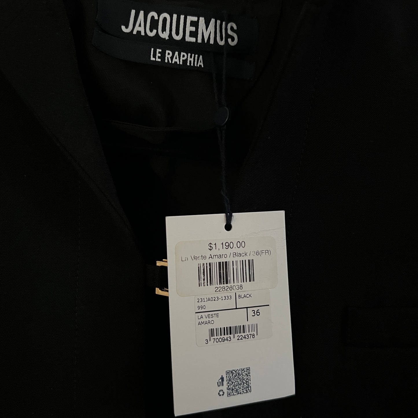 Jacquemus Le Veste Amaro