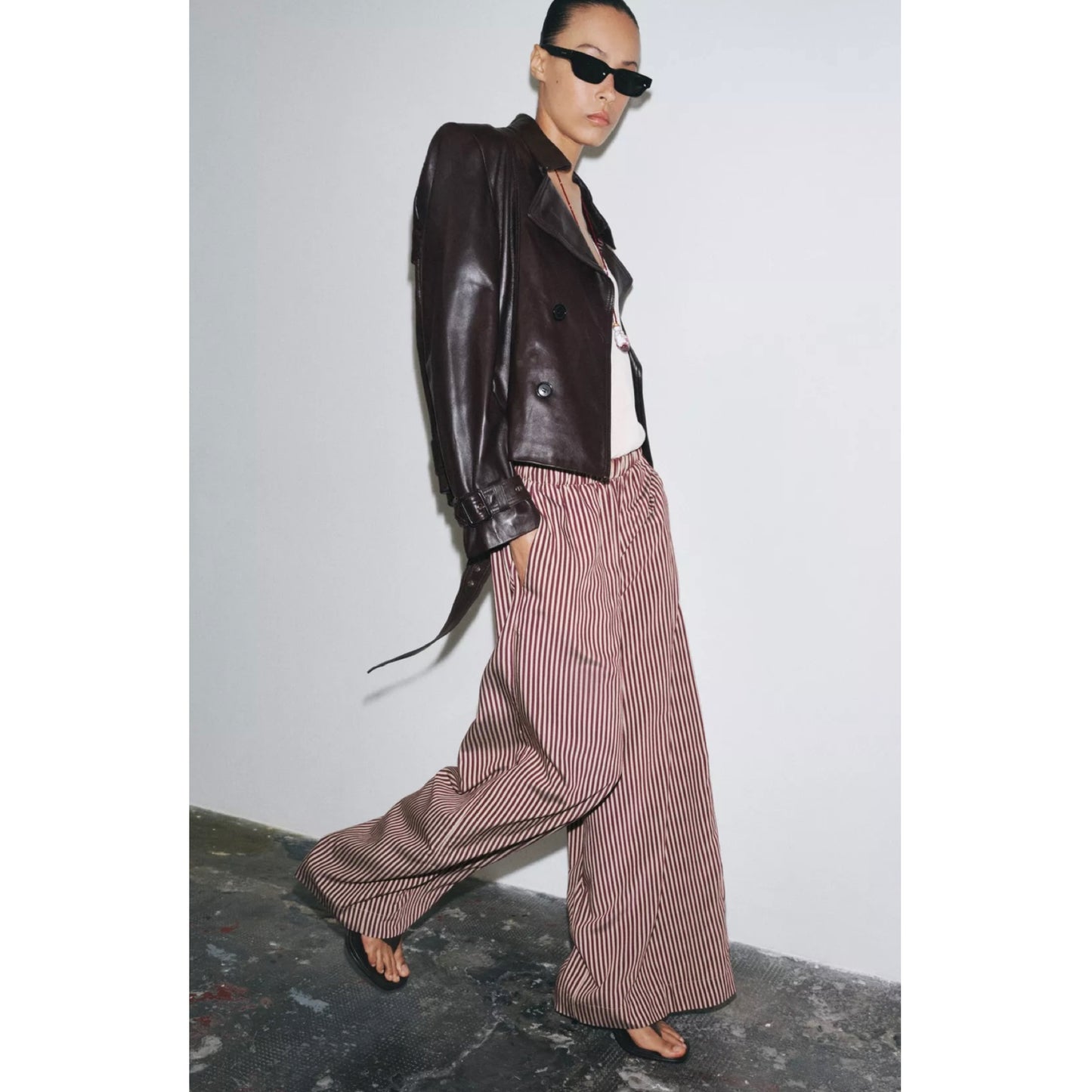 Zara Striped Flowy Pants