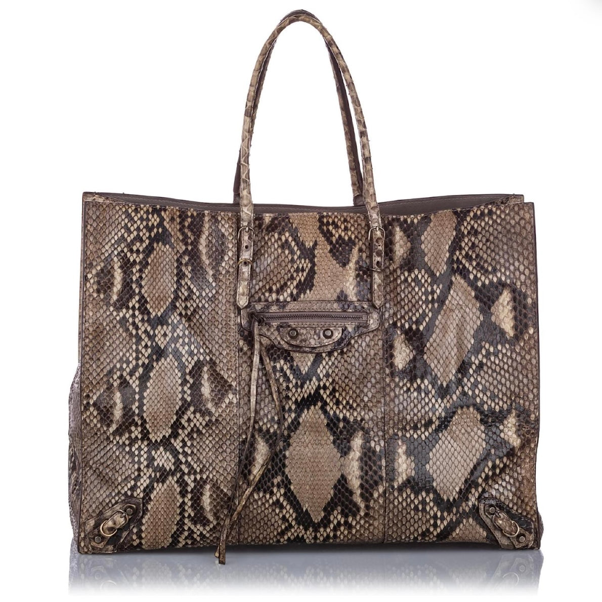 Balenciaga Papier A4 Python Tote