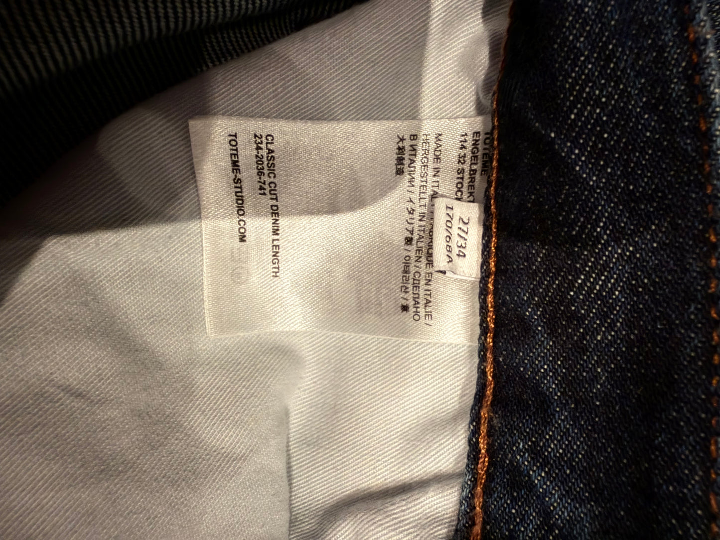 Toteme Straight Leg Jeans