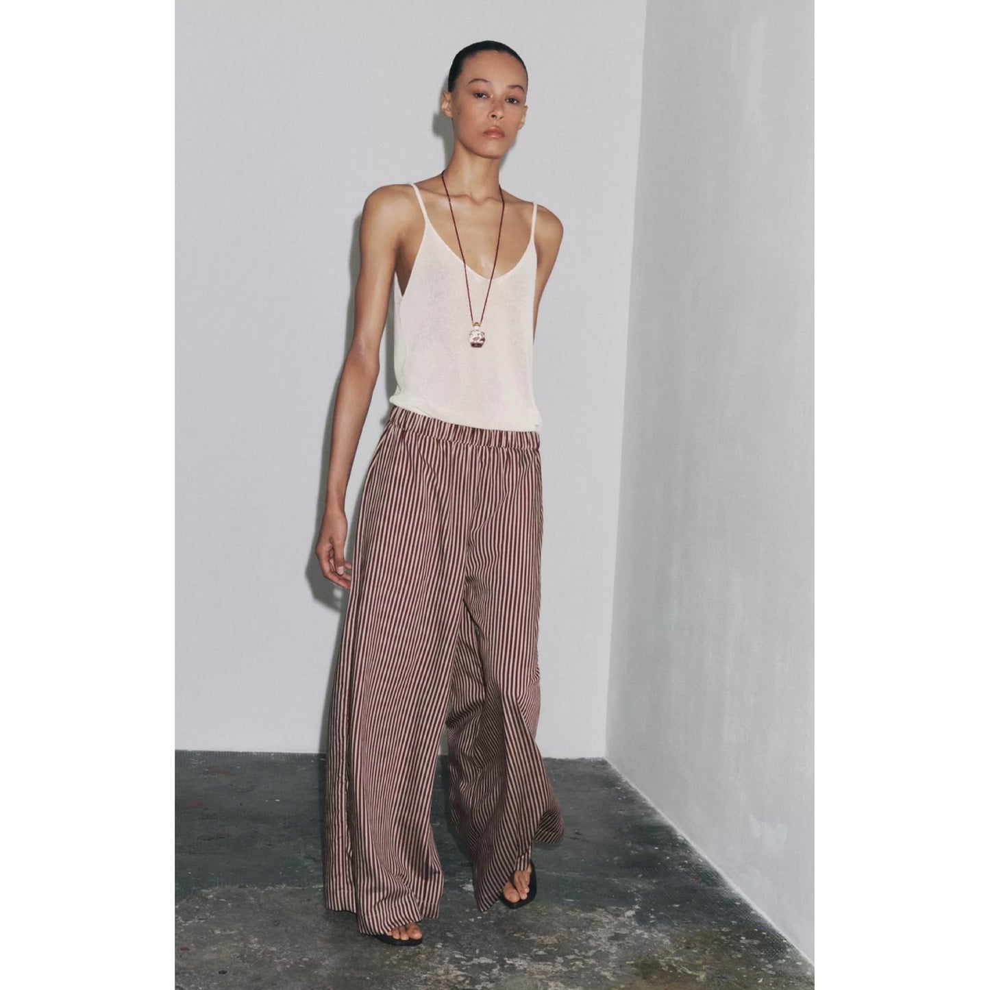 Zara Striped Flowy Pants