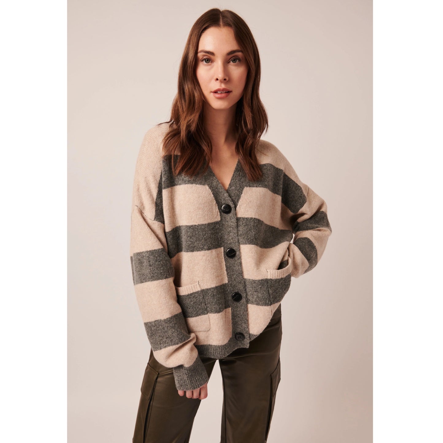 Line Striped Cardigan