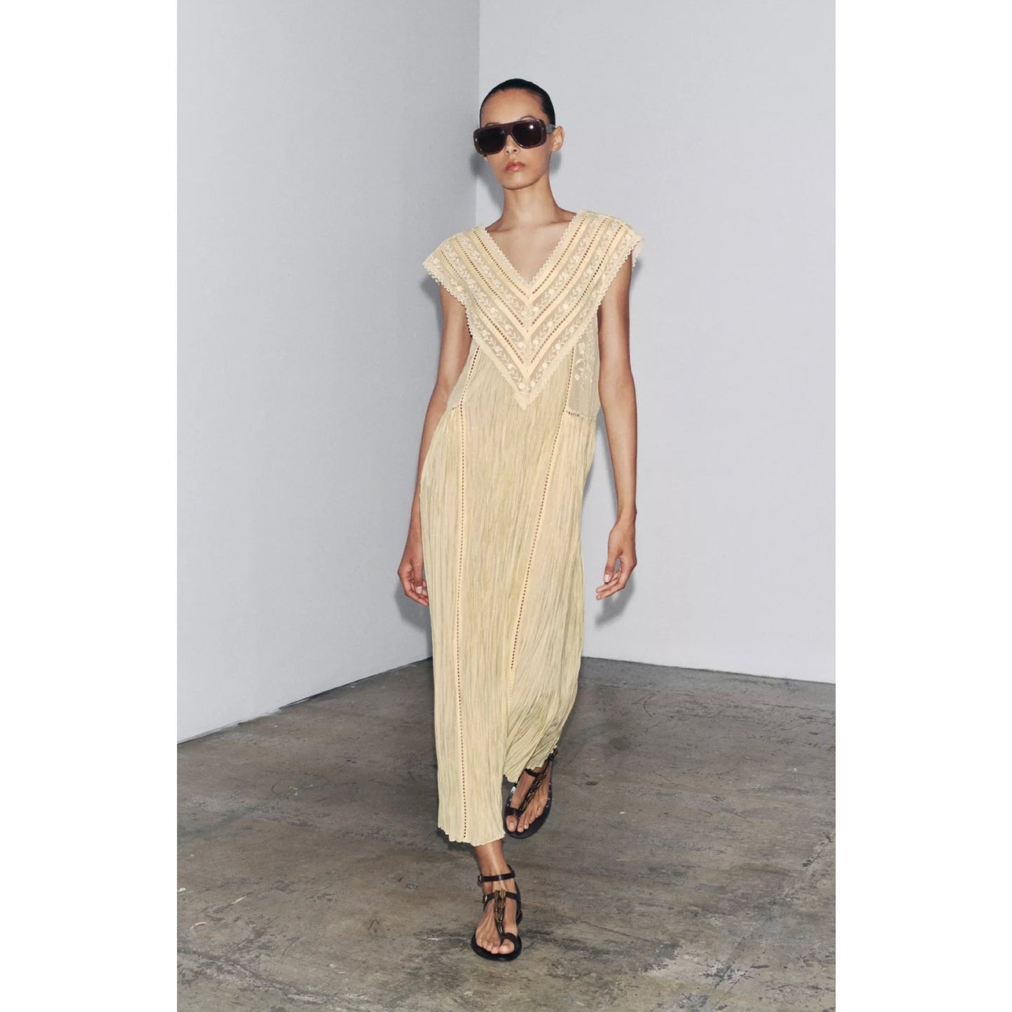 Zara Collection Pleated Dress