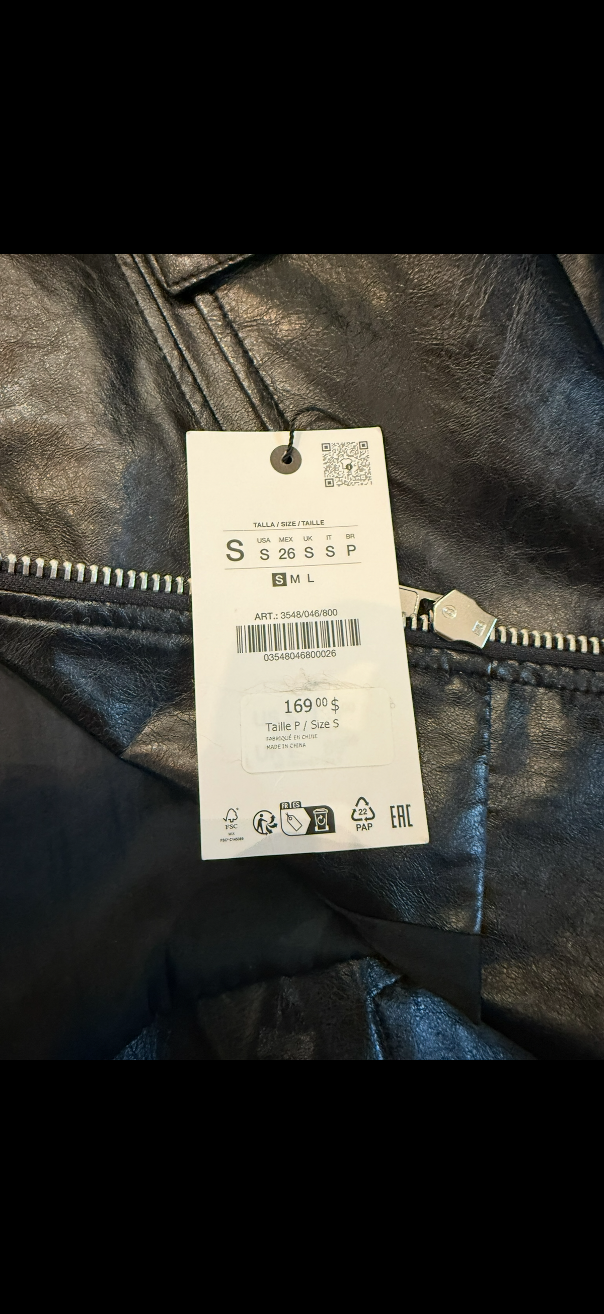 Zara Collection Faux Leather Jacket