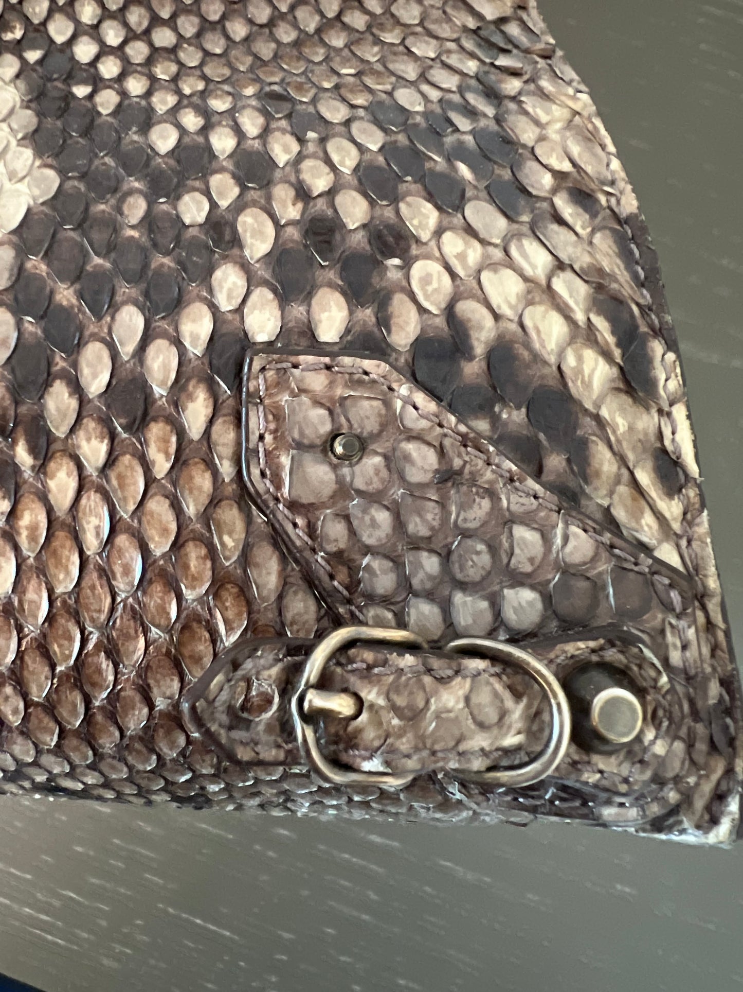 Balenciaga Papier A4 Python Tote
