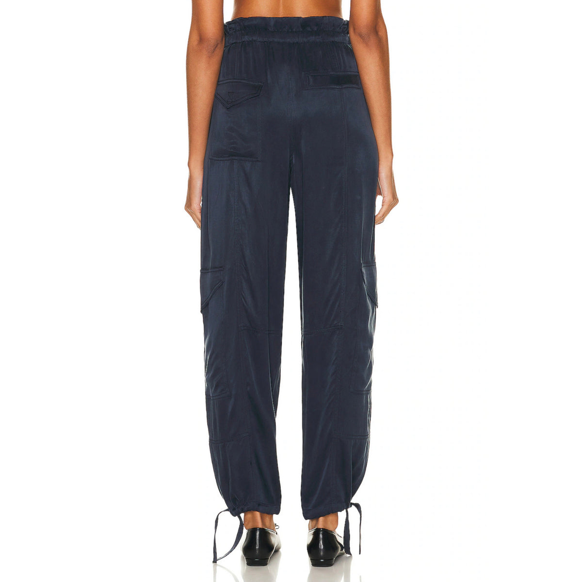 Ganni Satin Cargo Pants