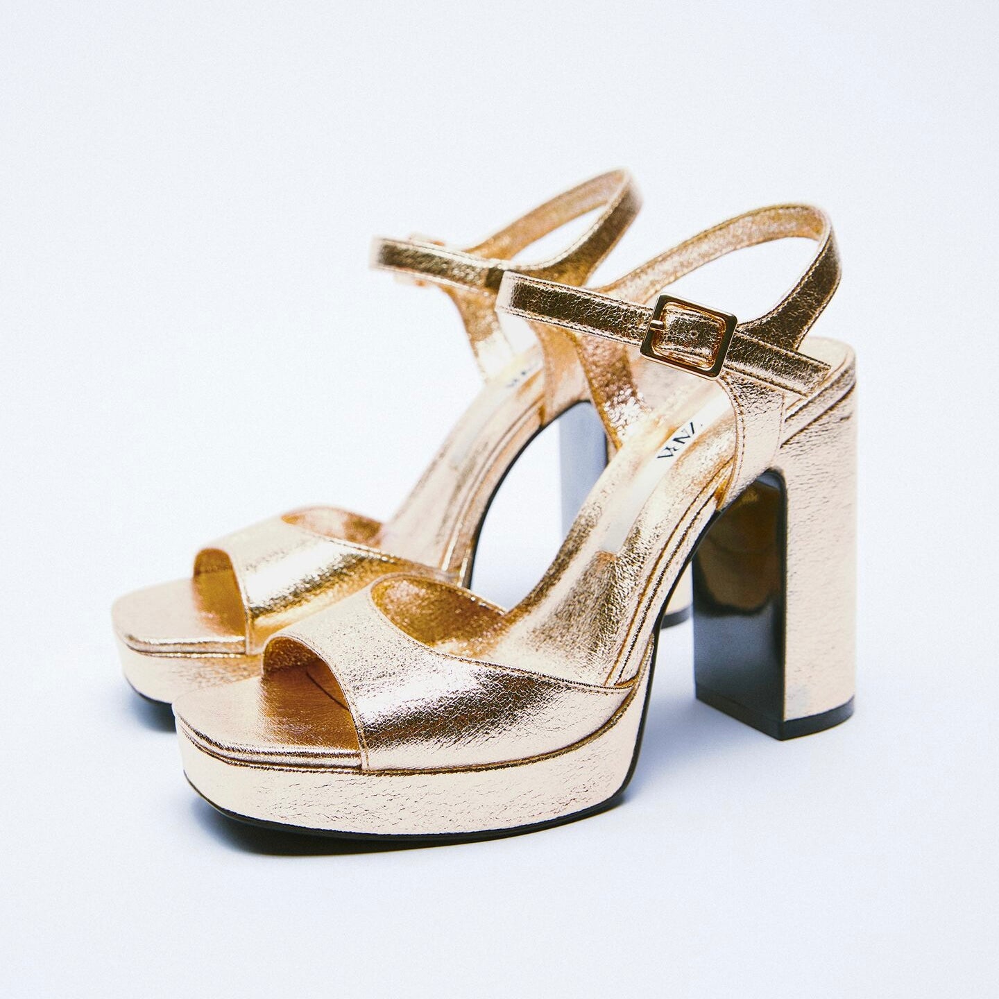 Zara Gold Heels