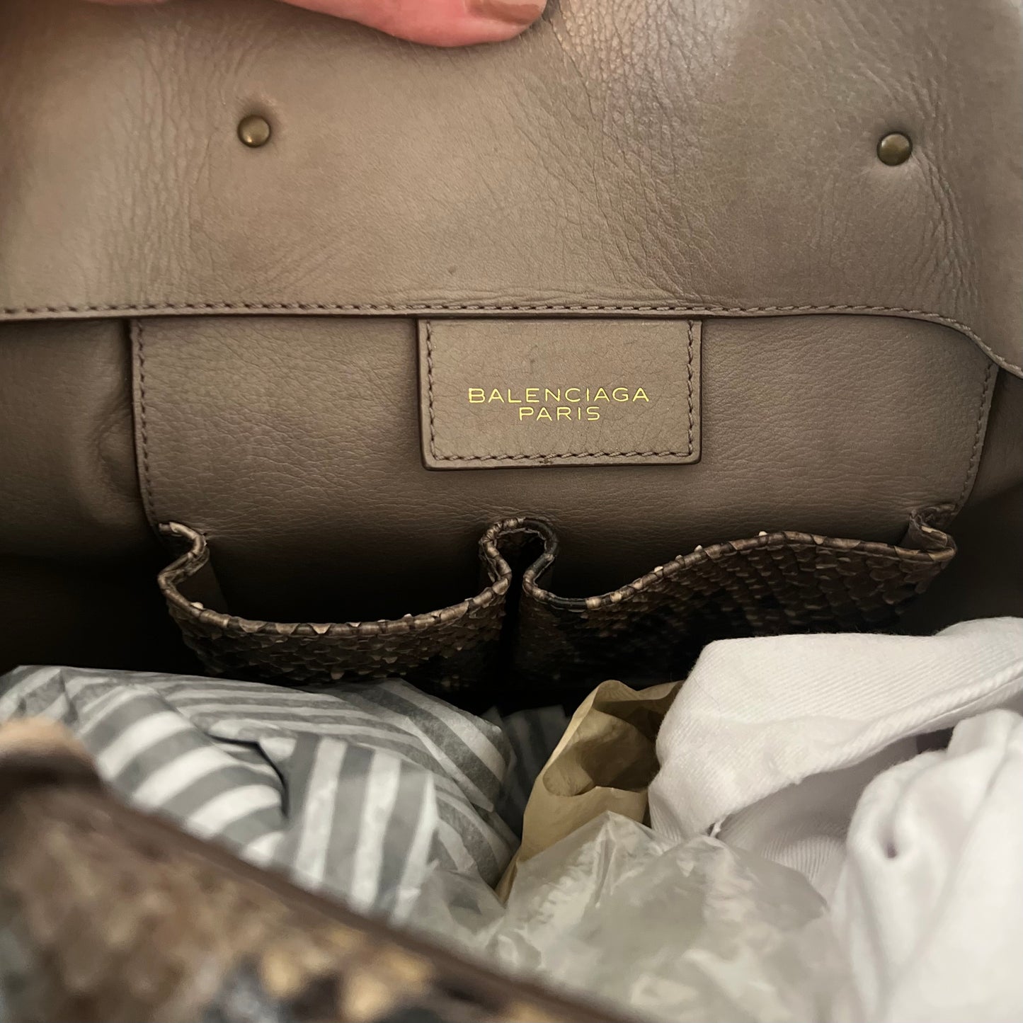 Balenciaga Papier A4 Python Tote