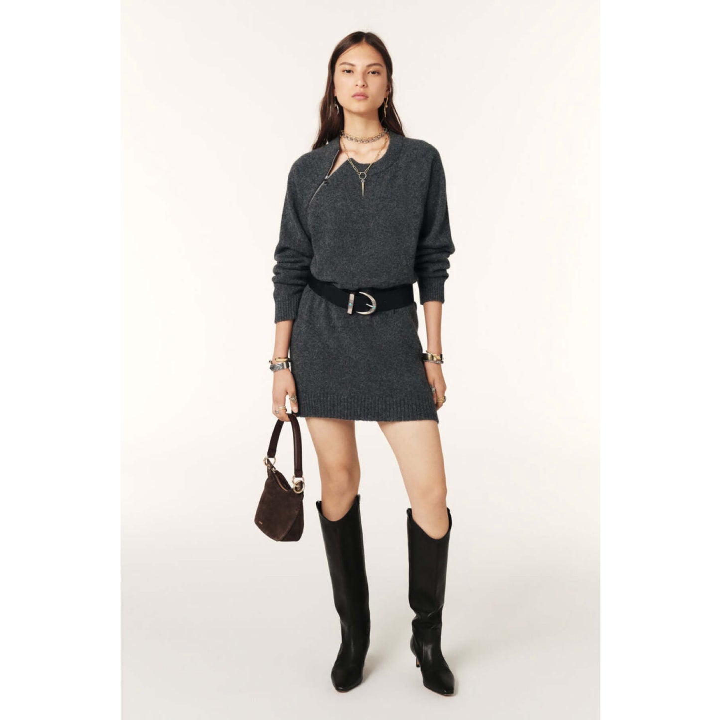 Ba&sh Alpaca Blend Dress