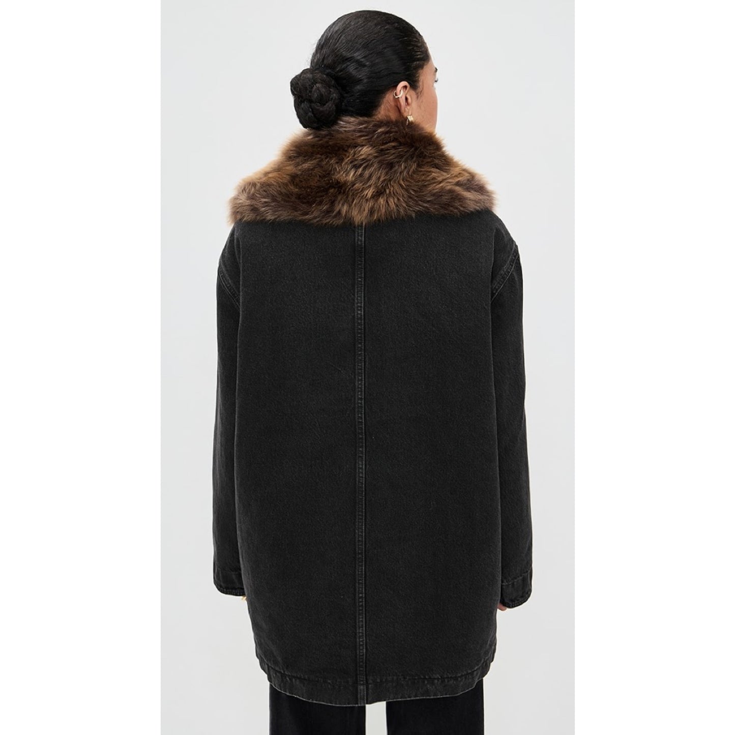 Frame Shearling Collar Coat
