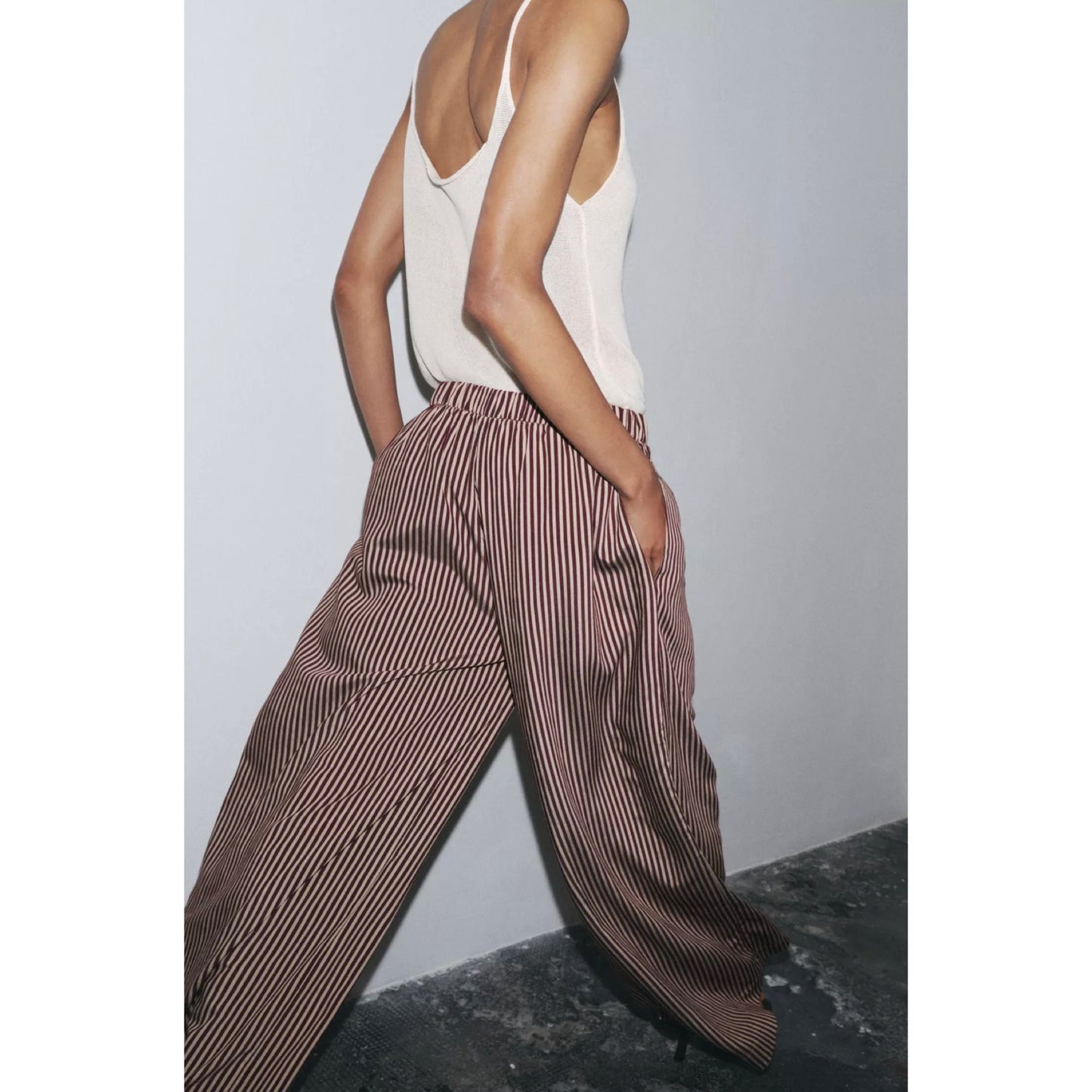 Zara Striped Flowy Pants