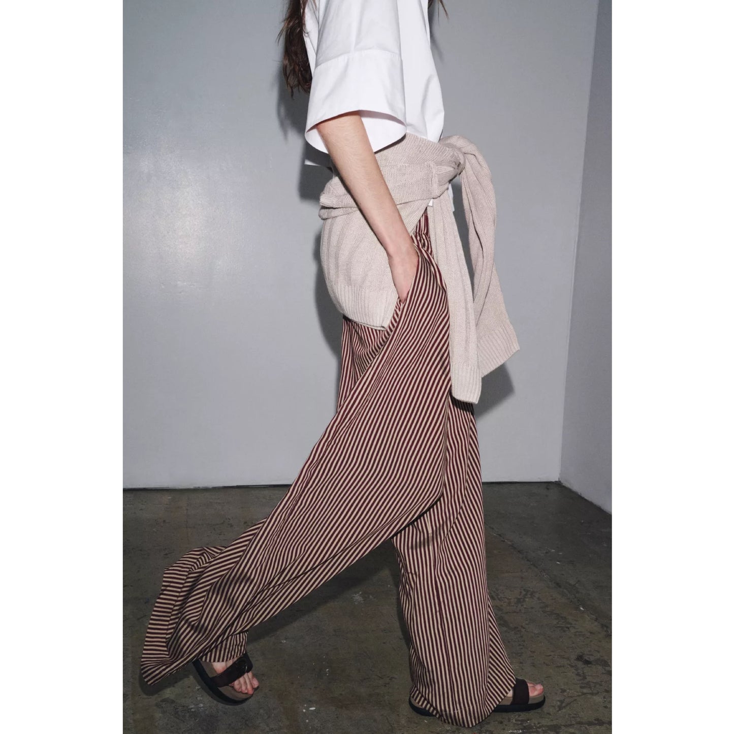 Zara Striped Flowy Pants