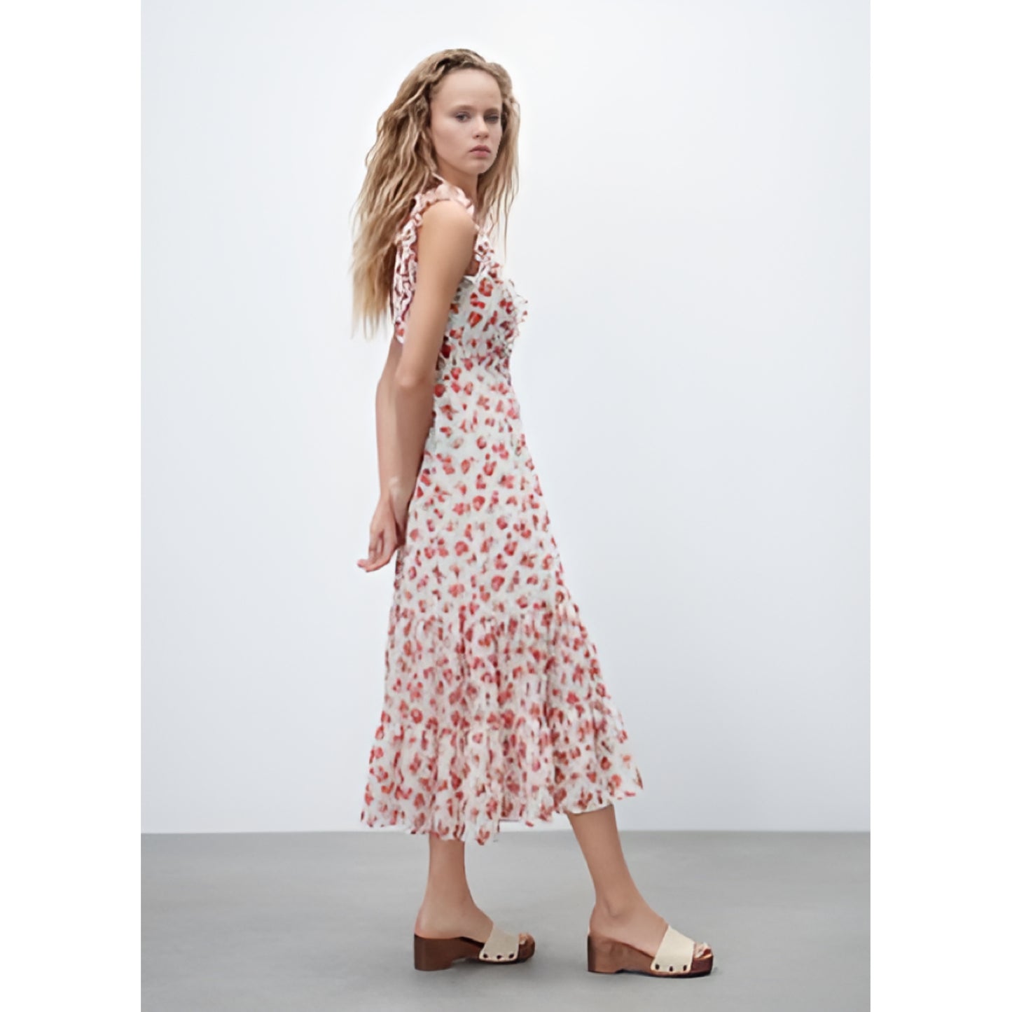 Zara Ruffled Floral Dress