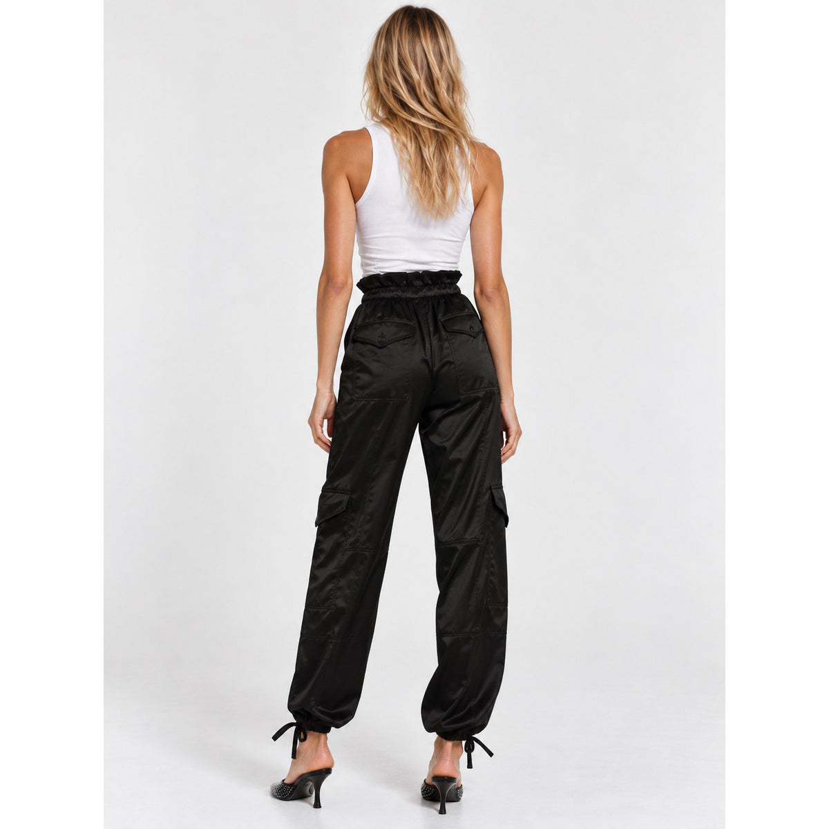 Ganni Satin Cargo Pants
