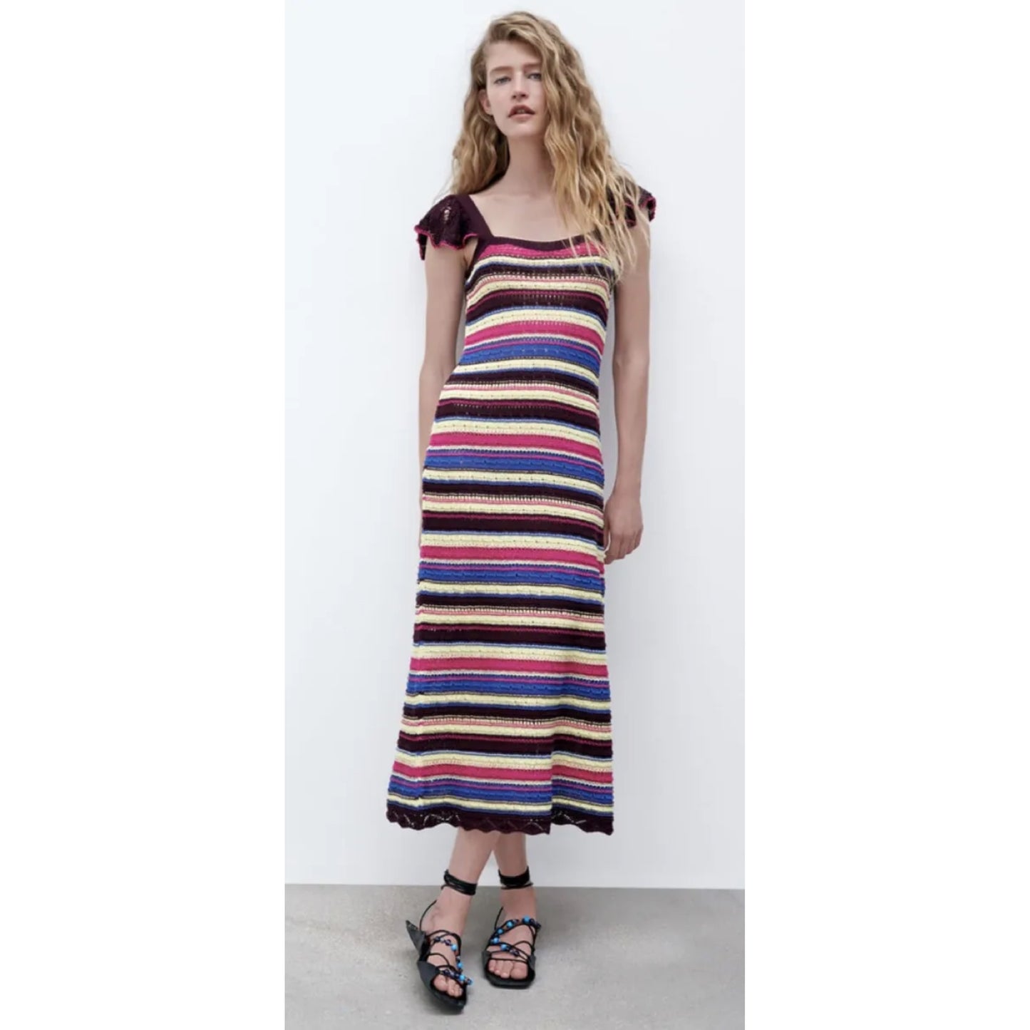 Zara Crochet Midi Dress