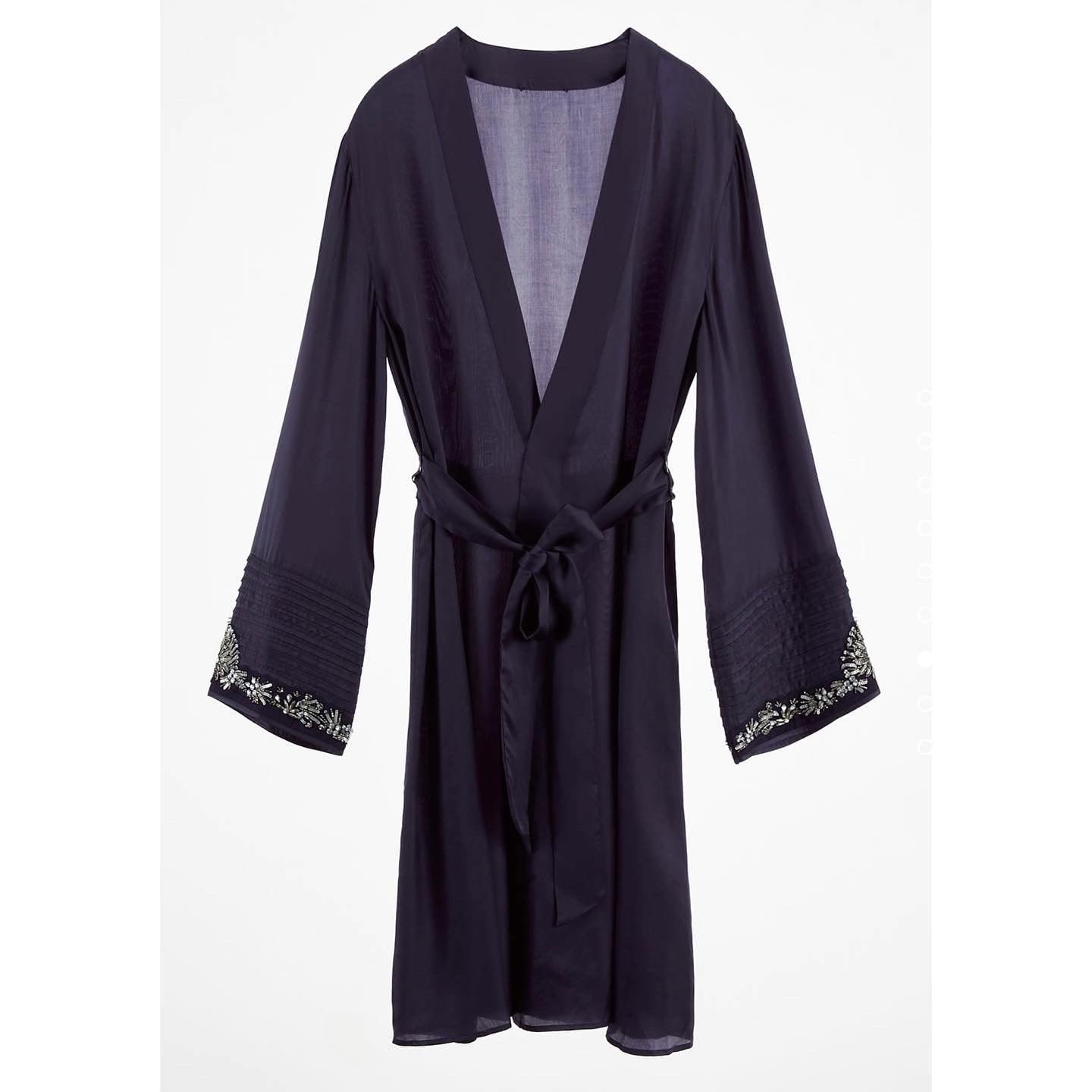 Zara Jewel Trim Satin Robe