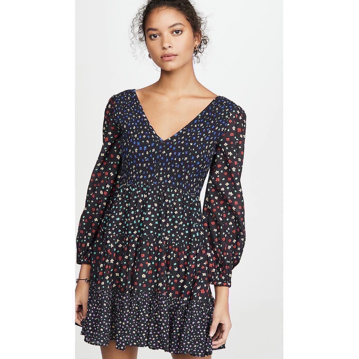 Rixo Floral Print Dress