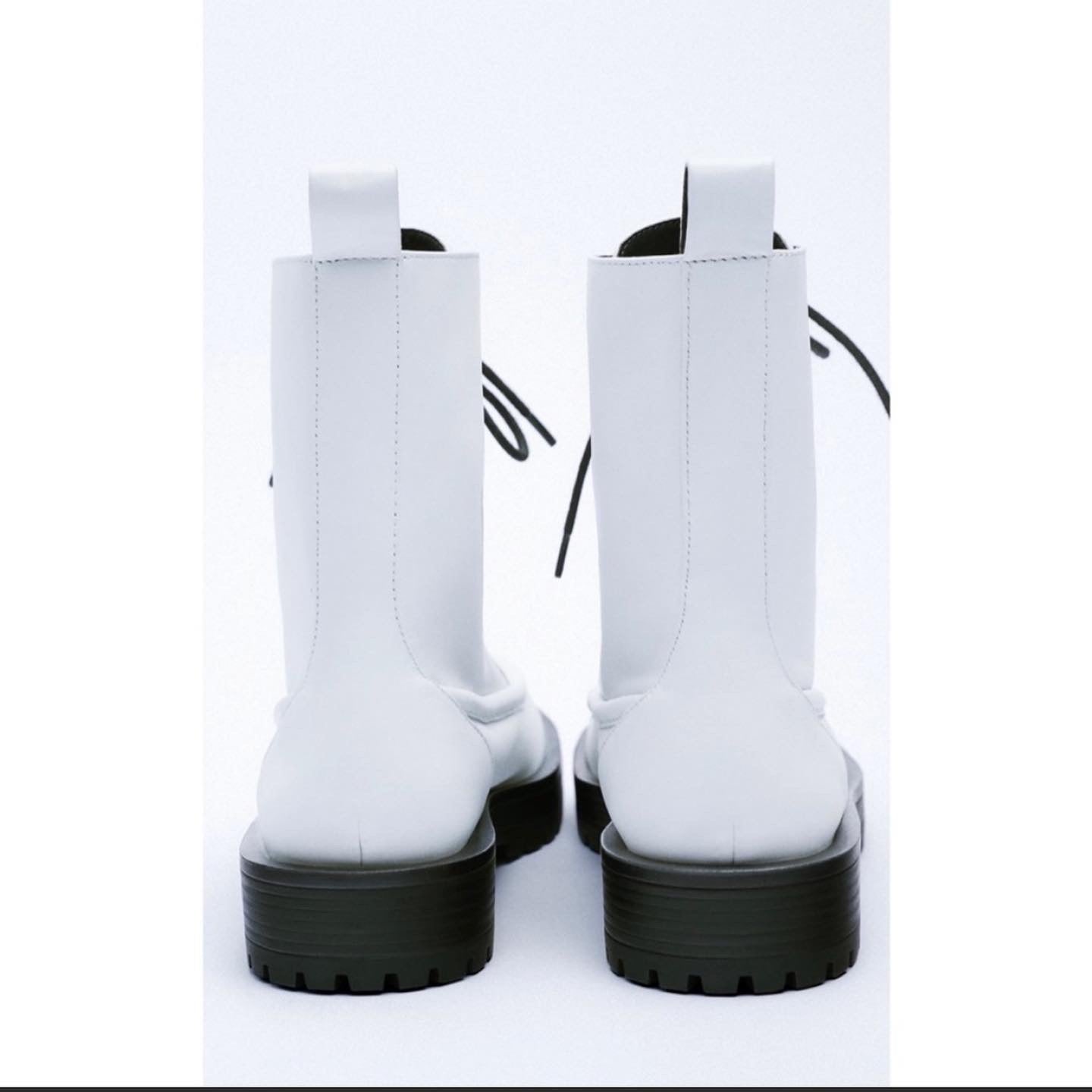 Zara Leather Lace Up Ankle Boots