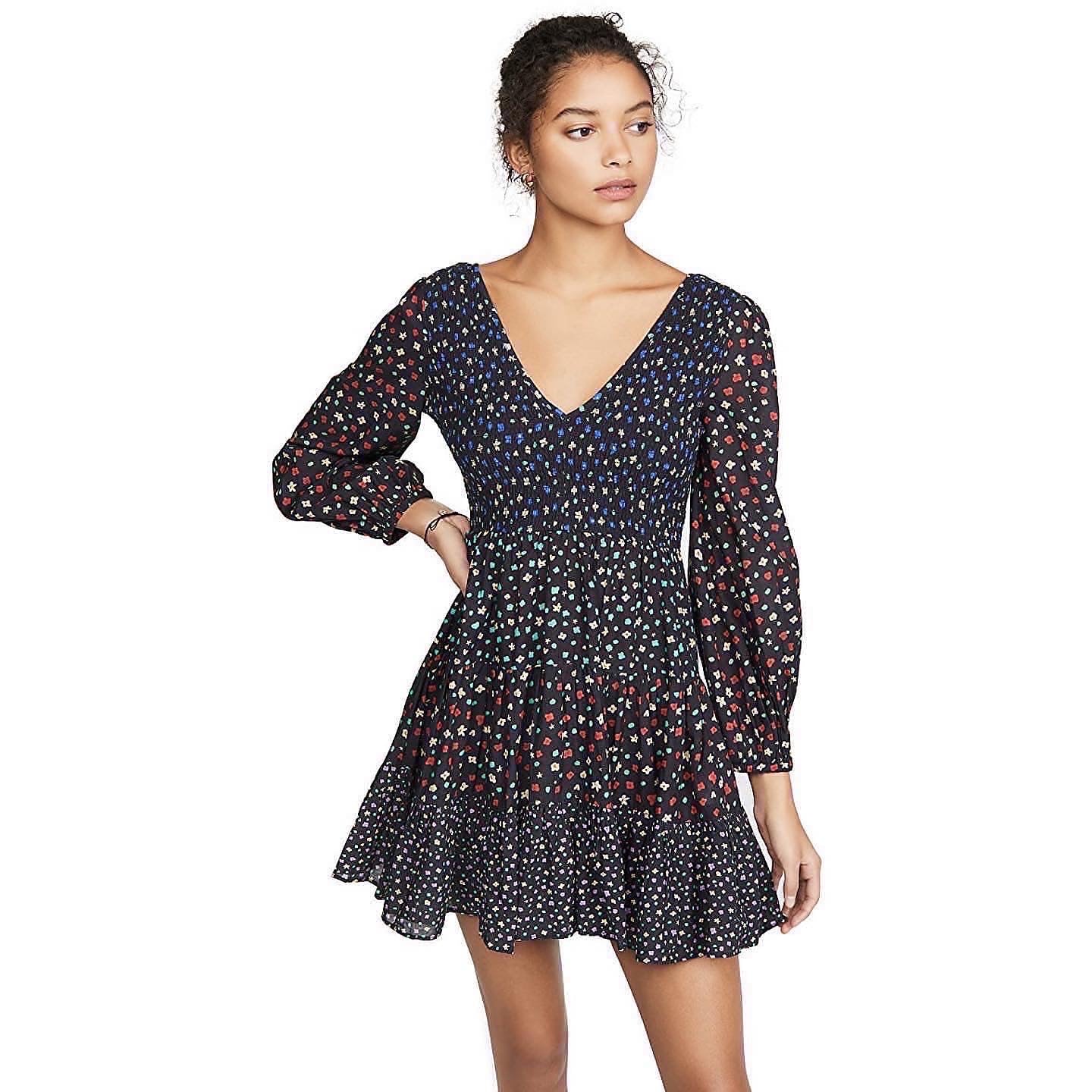 Rixo Floral Print Dress