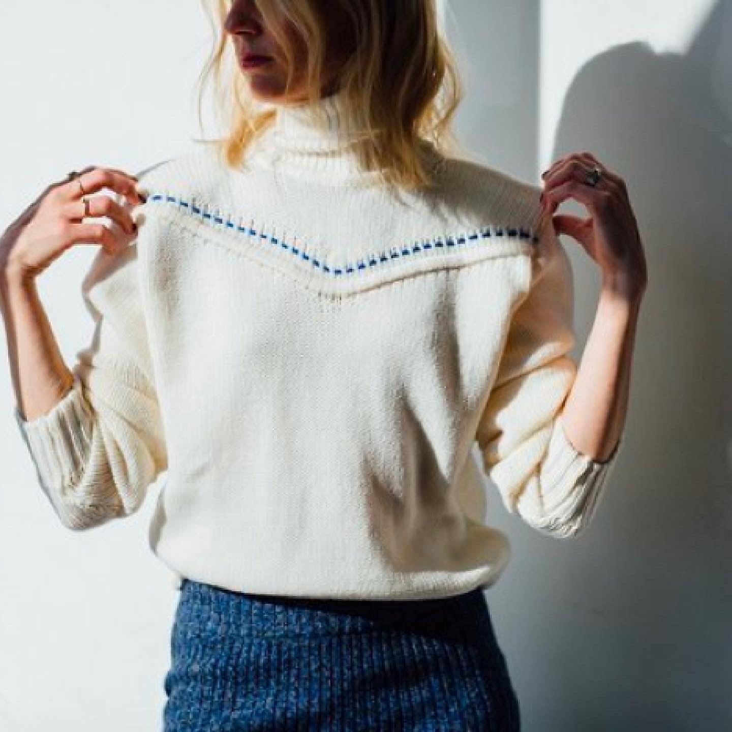 Rodebjer Merino Wool Sweater in Ivory