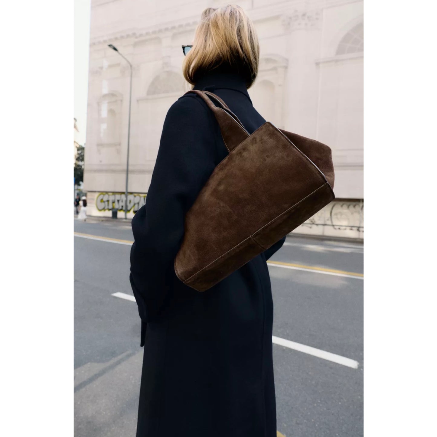 Zara Suede Shoulder Bag