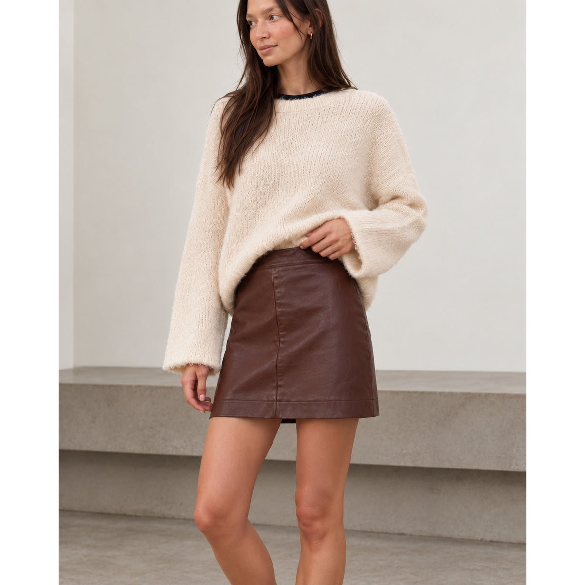 Helmut Lang Leather Skirt
