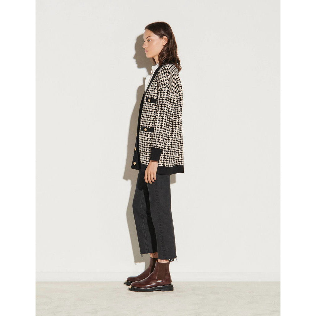 Sandro Houndstooth Cardigan