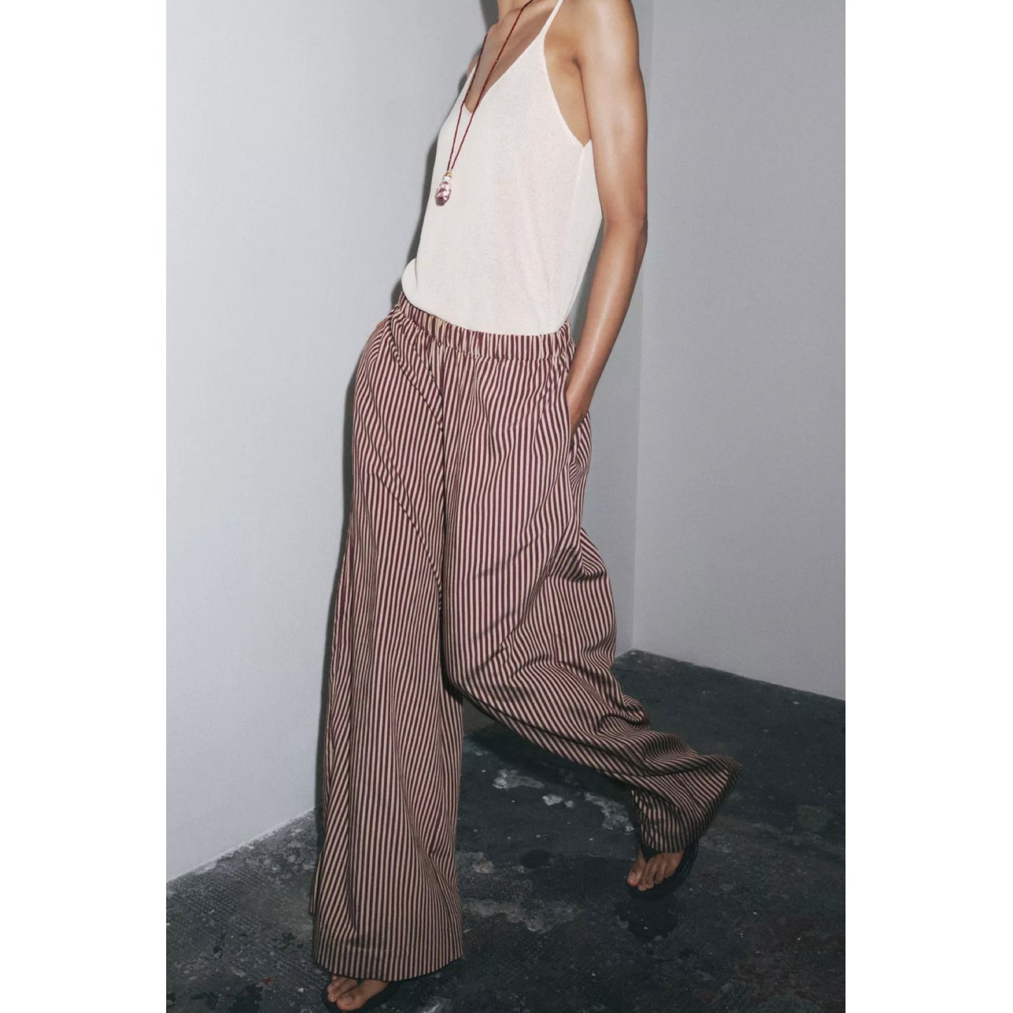 Zara Striped Flowy Pants