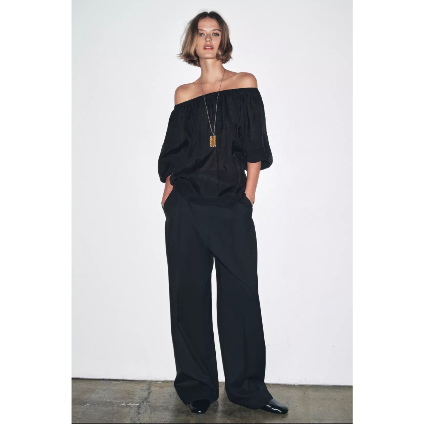 Zara Cold Shoulder Top