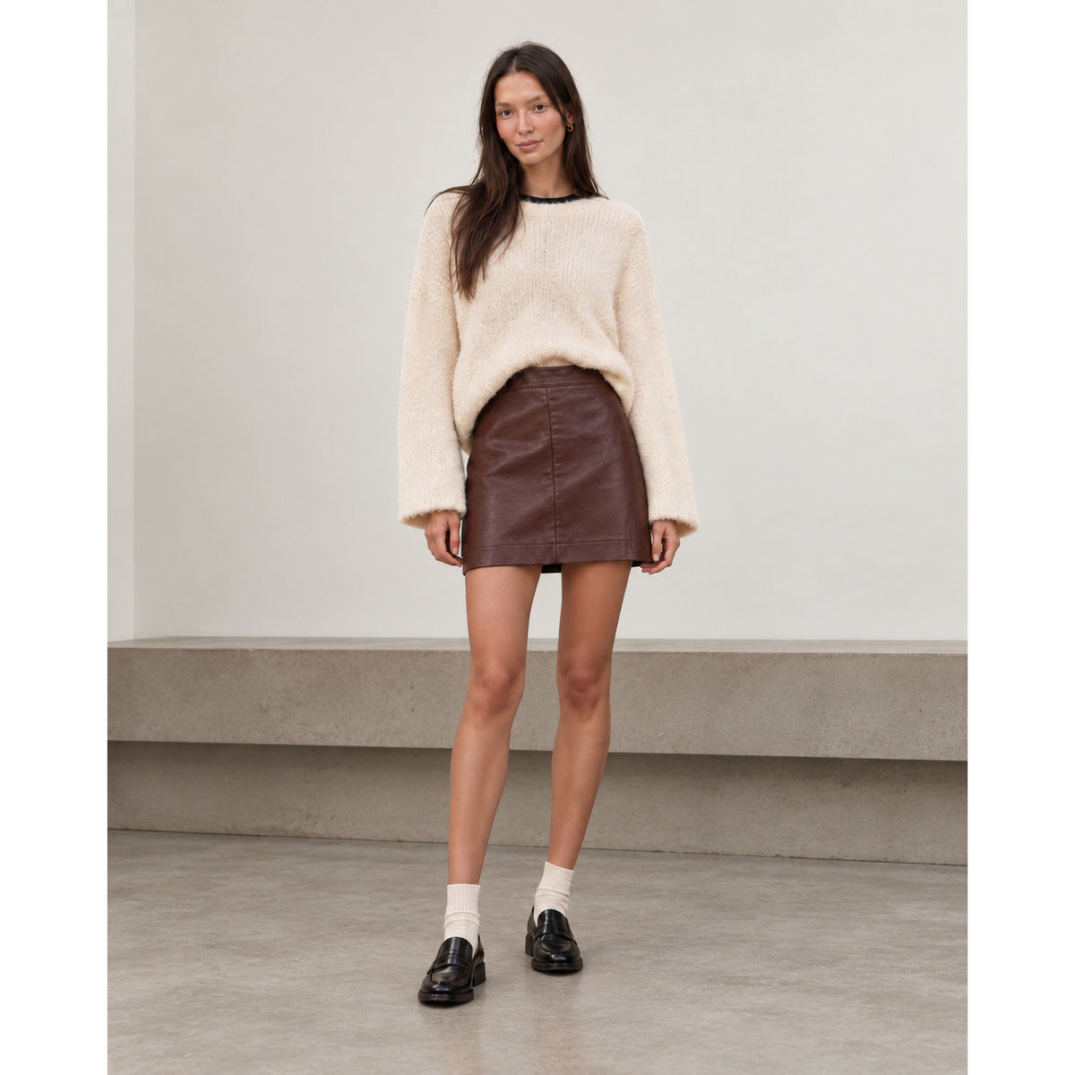 Helmut Lang Leather Skirt