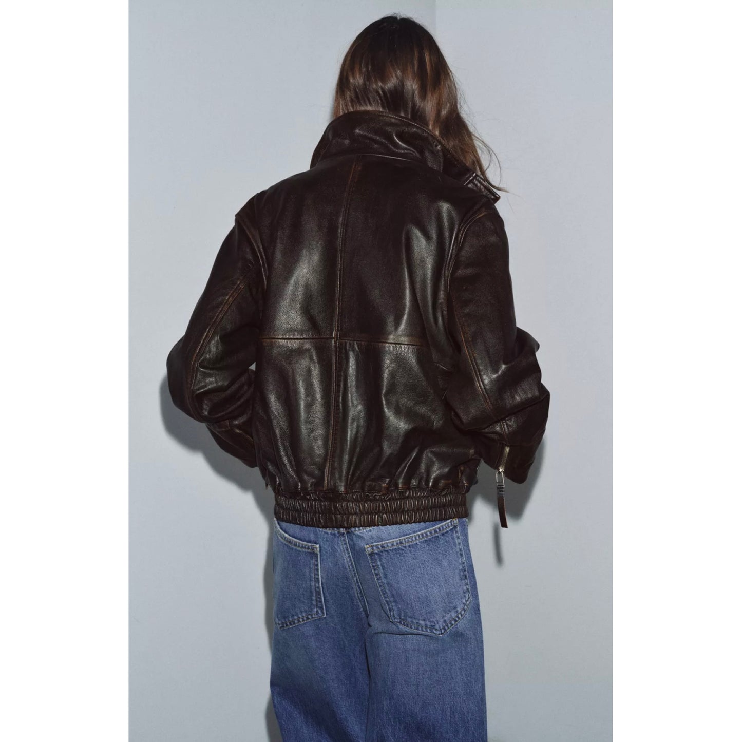 Zara Collection Leather Bomber