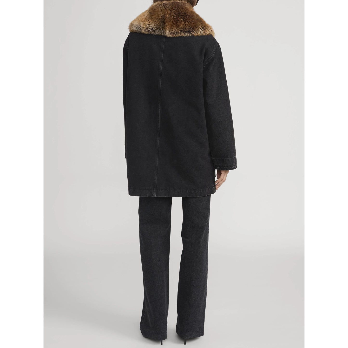 Frame Shearling Collar Coat