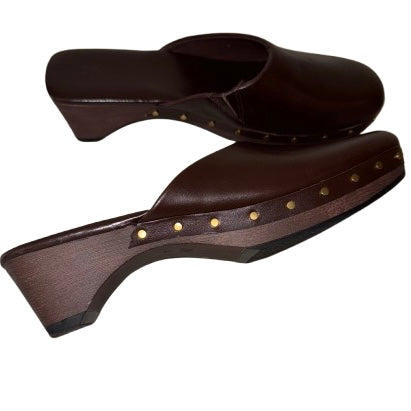 Zara Leather Clogs