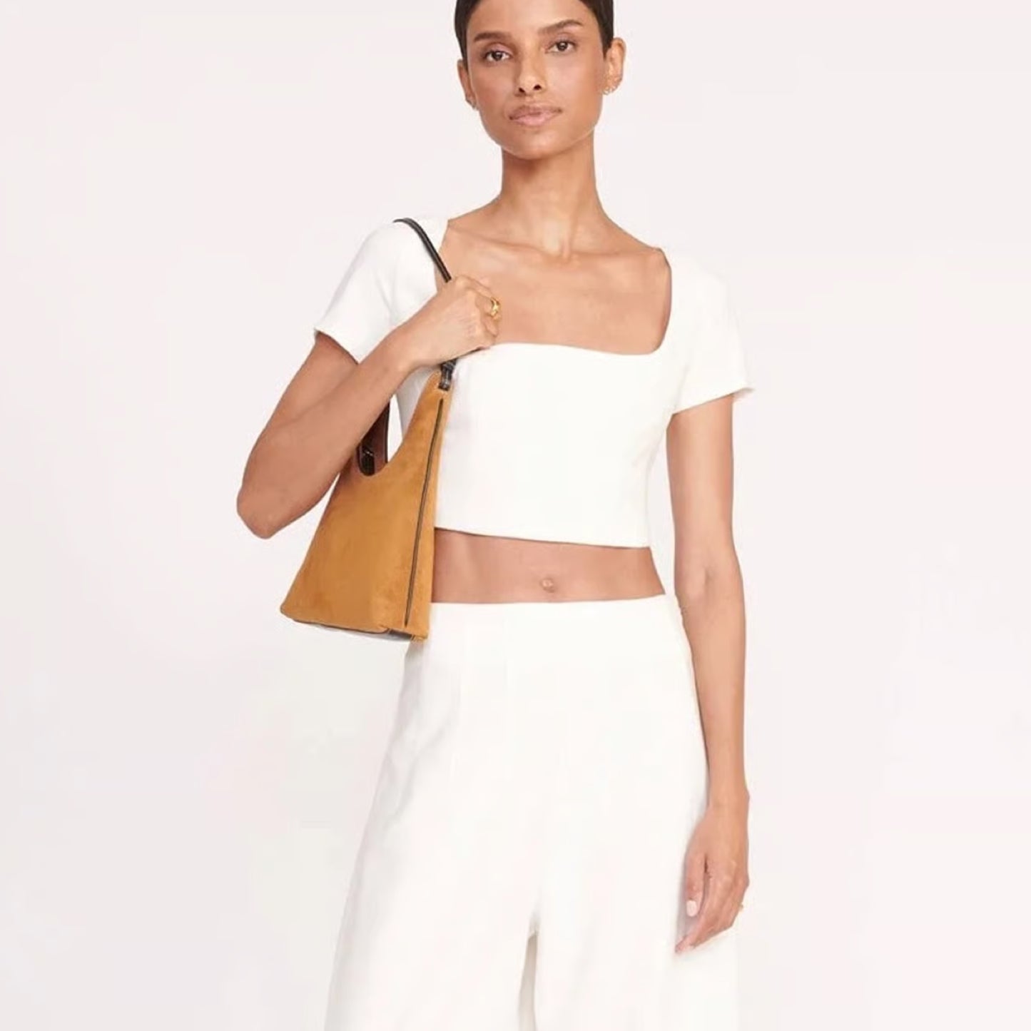 Staud Suede Shoulder Bag