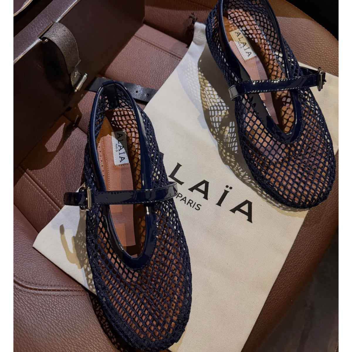 Alaia Fishnet Flats in Fishnet
