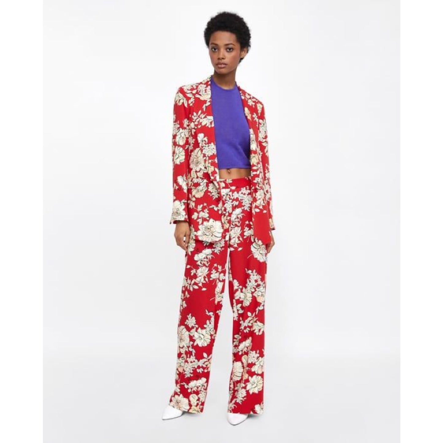 Zara Floral Print Blazer