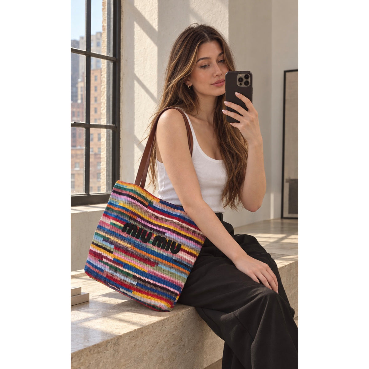 “Miu Miu” Crochet Shoulder Bag