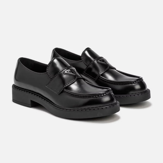Prada Brushed Leather Loafers