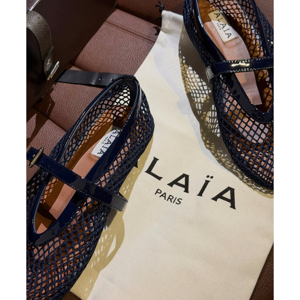 Alaia Fishnet Flats in Fishnet