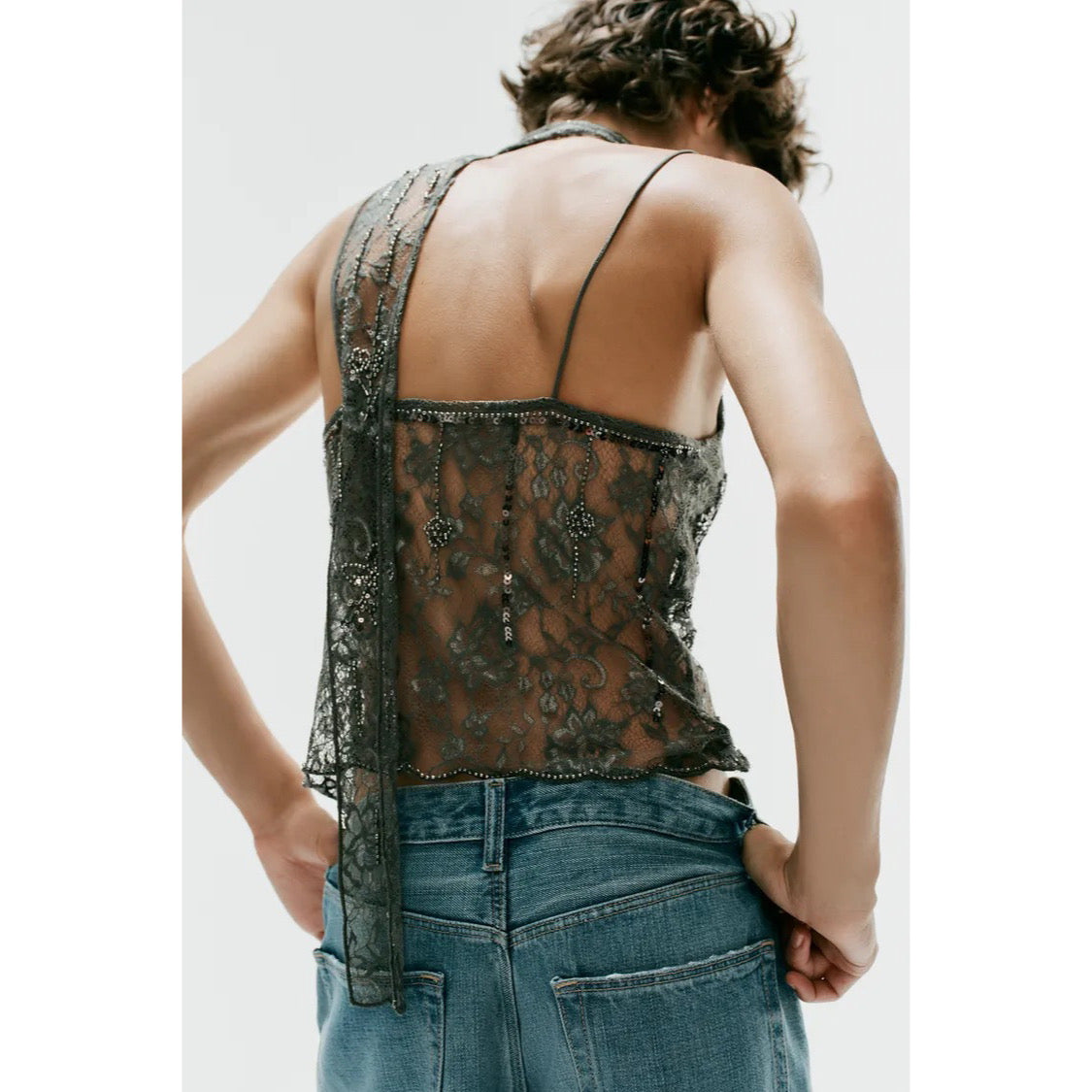 Zara Embroidered Lace Top