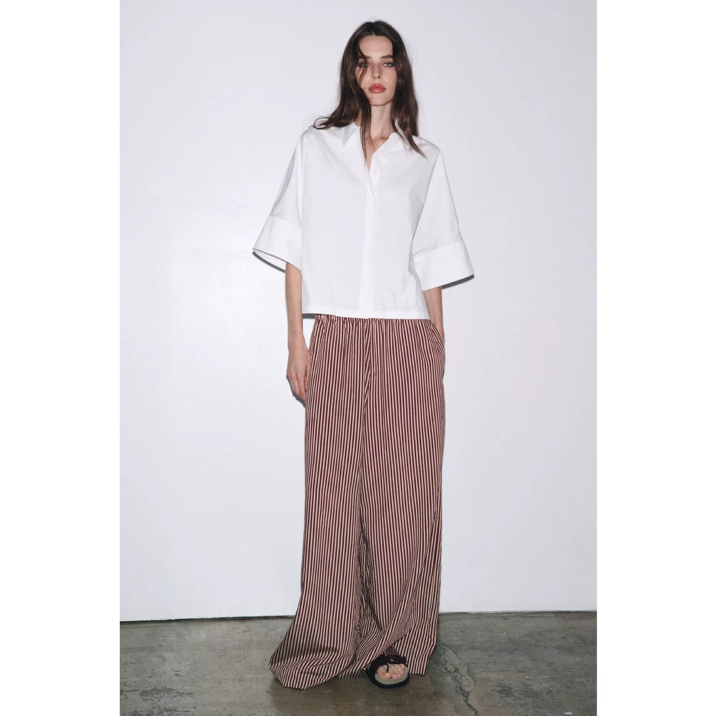 Zara Striped Flowy Pants