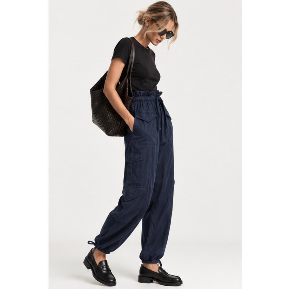 Ganni Satin Cargo Pants