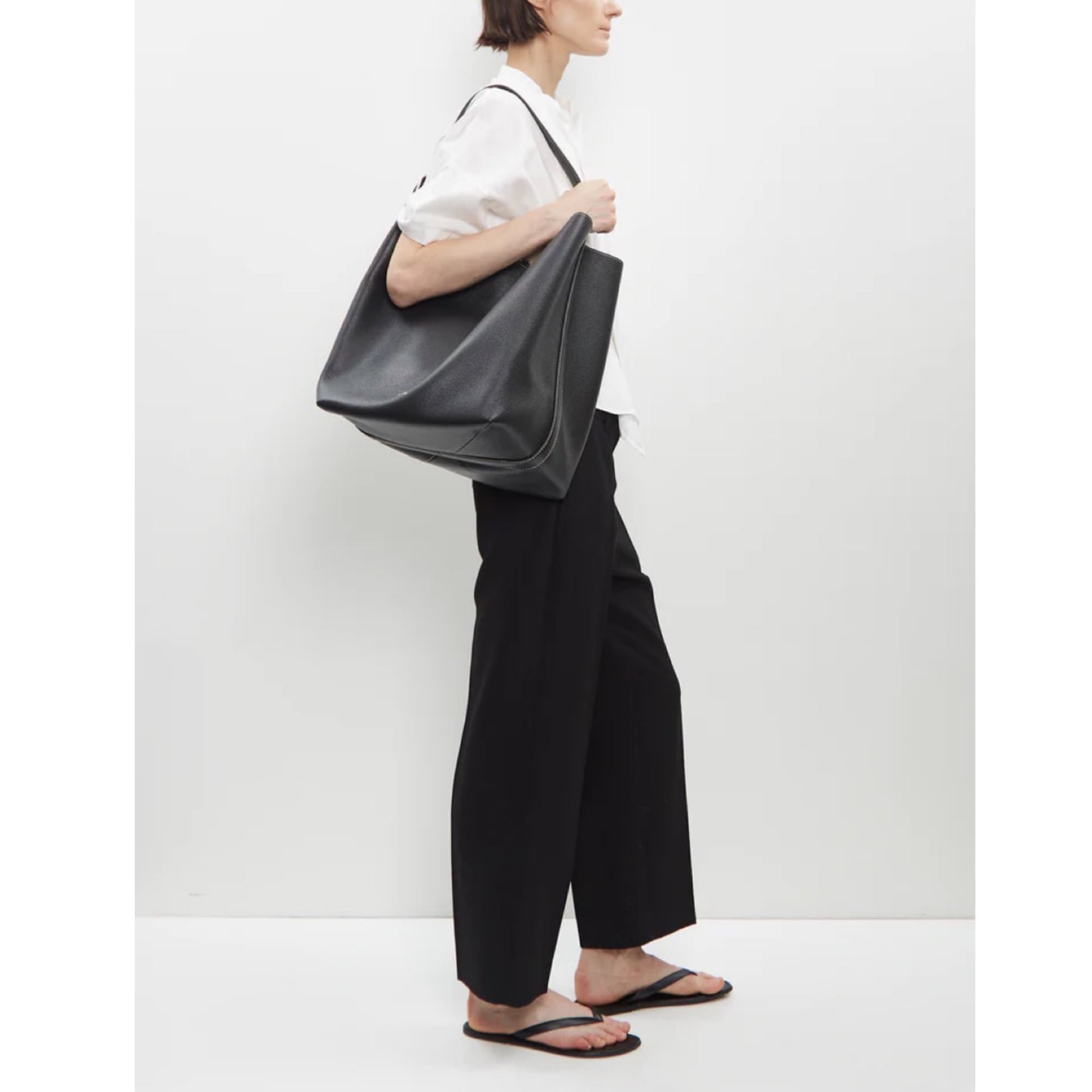 Toteme Leather Belted Tote