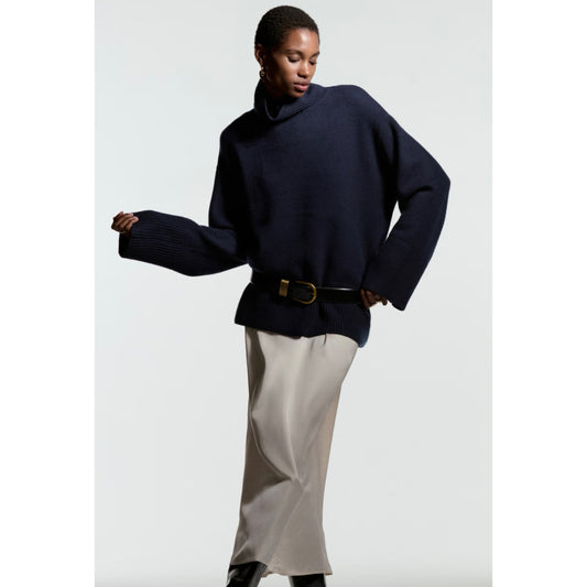 H&M Navy Cashmere Turtleneck