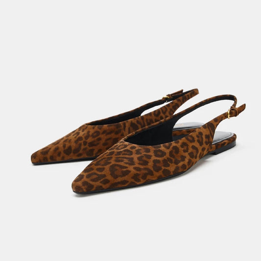 Zara Leopard Flats