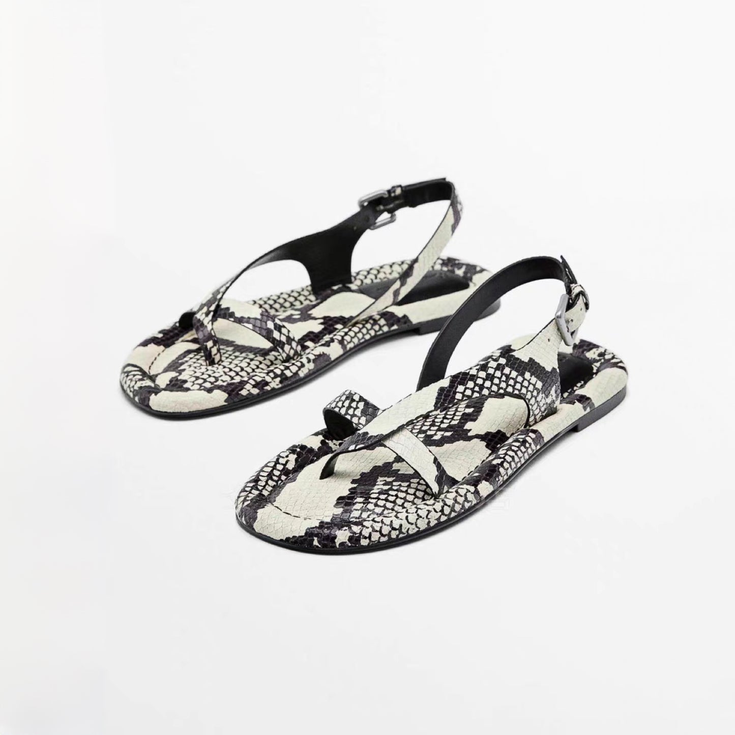 Massimo Dutti Animal Print Sandals