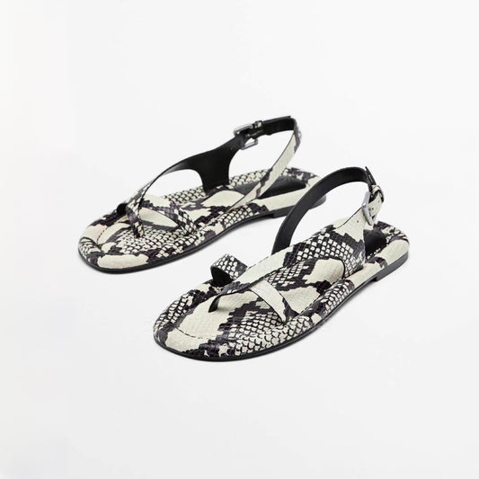 Massimo Dutti Animal Print Sandals