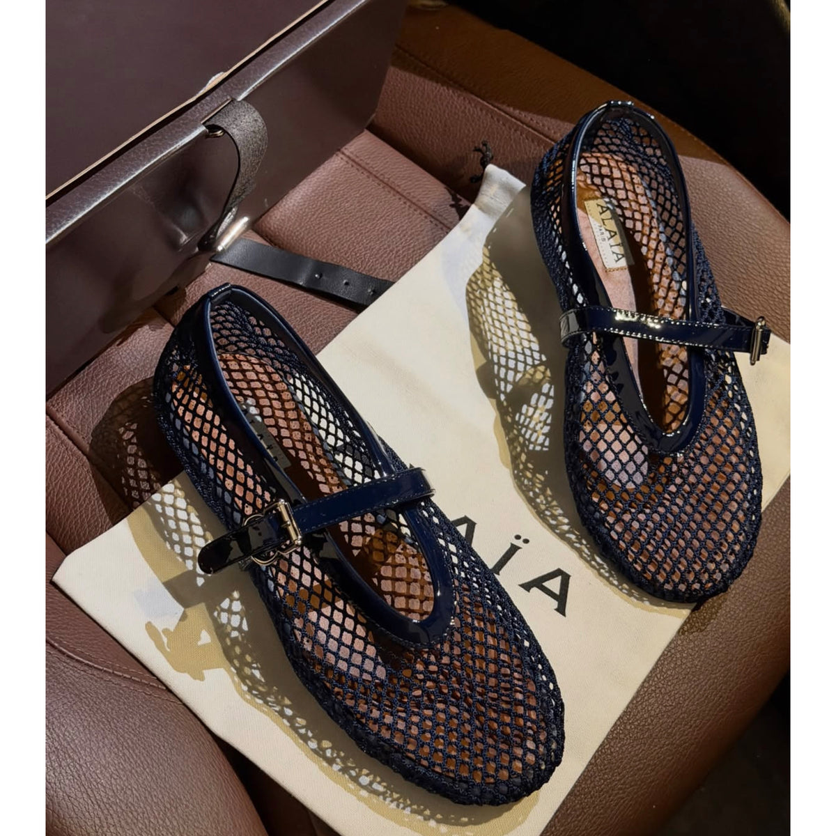 Alaia Fishnet Flats in Fishnet