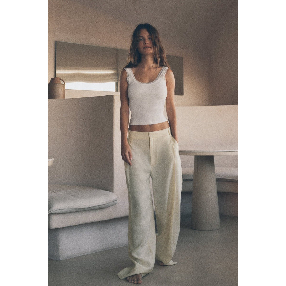 Zara Cream Trousers