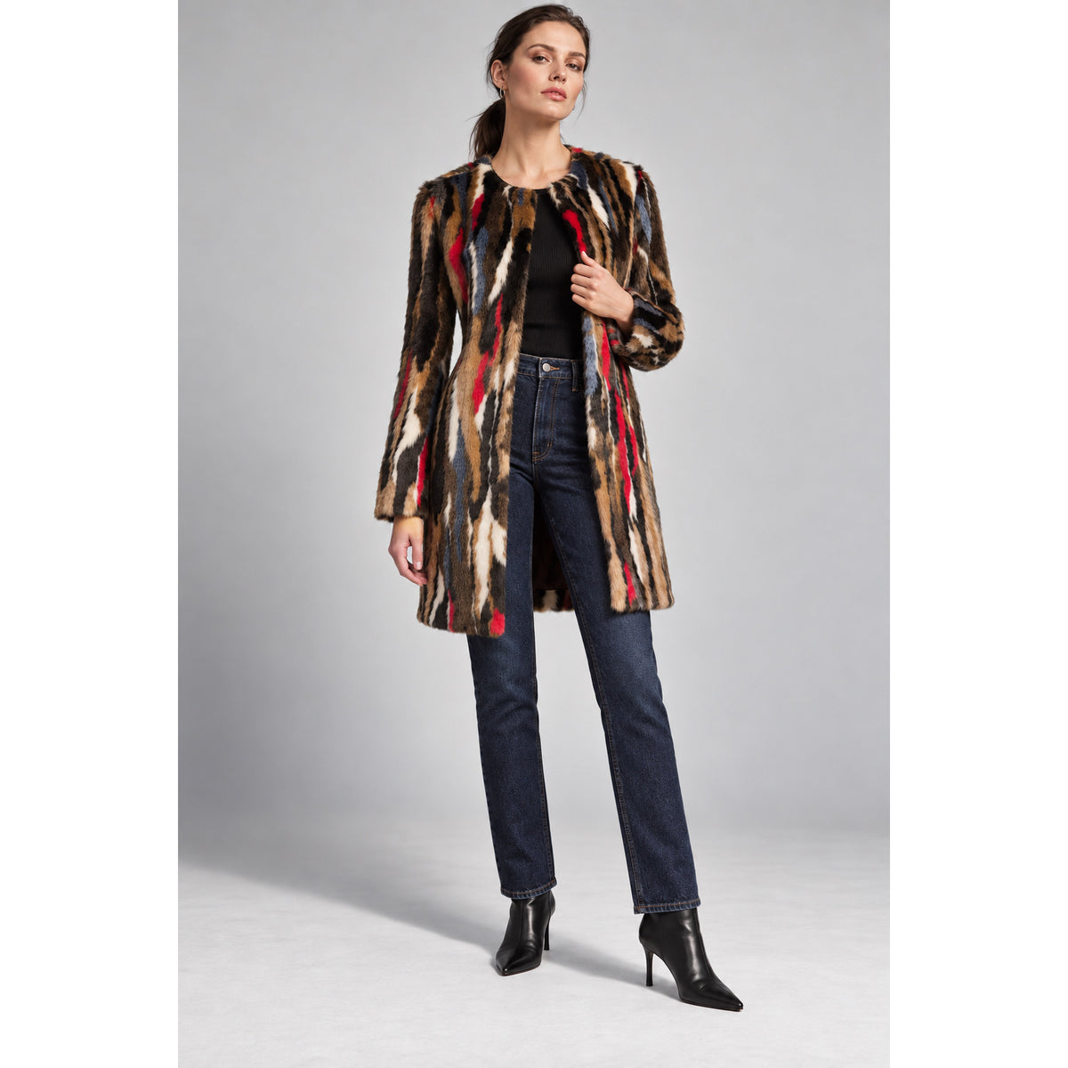 Karl Lagerfeld Faux Fur Jacket